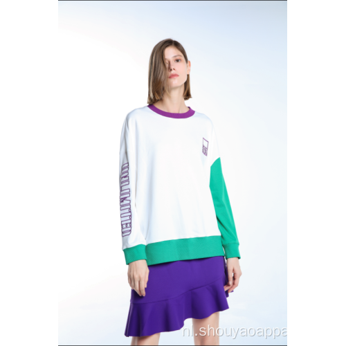 DAMES SWEATSHIRT MET CONTRASTERENDE DETAILS